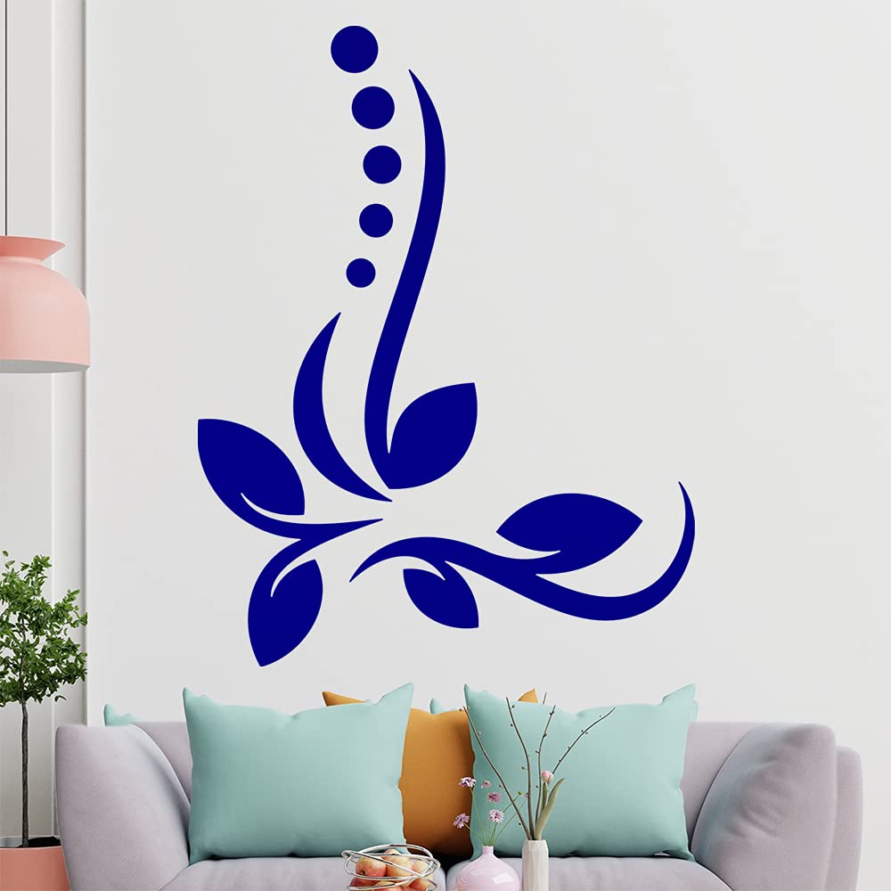Kiwistar Erba – Linee Punti Adesivo da Parete in 6 Taglie – Wall Sticker Wall Sticker, 86_brillantblau, 155 x 120 cm