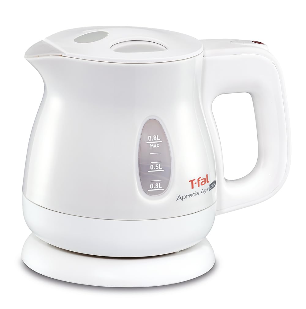 Tefal Aprecia Ag+ Plus Lock Electric Kettle, 1.7 pt (0.8 L), Antibacterial (Ag+) & Compact