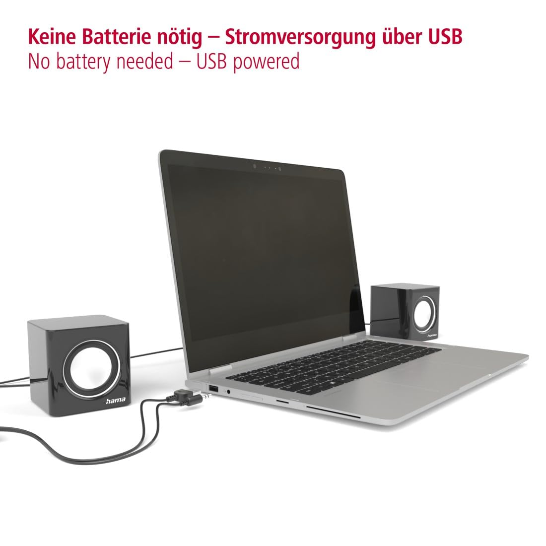 Hama Sonic Mobil 185 głośniki do notebooków, czarno-srebrne
