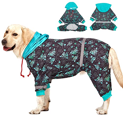 Lovinpet Large Breed Dog Onesie Pajamas  Uv  Wound Care Dog Anxiety Relief Dog Jammies Reflective Stripe Butterflies and Rings Blackgreen Print Post Surgery Pet Pjsxl  Cucciolini Doodles Lovinpet large breed dog onesie pajamas  uv  wound care dog anxiety relief dog jammies reflective stripe butterflies and rings blackgreen print post surgery pet pjsxl   cucciolini doodles