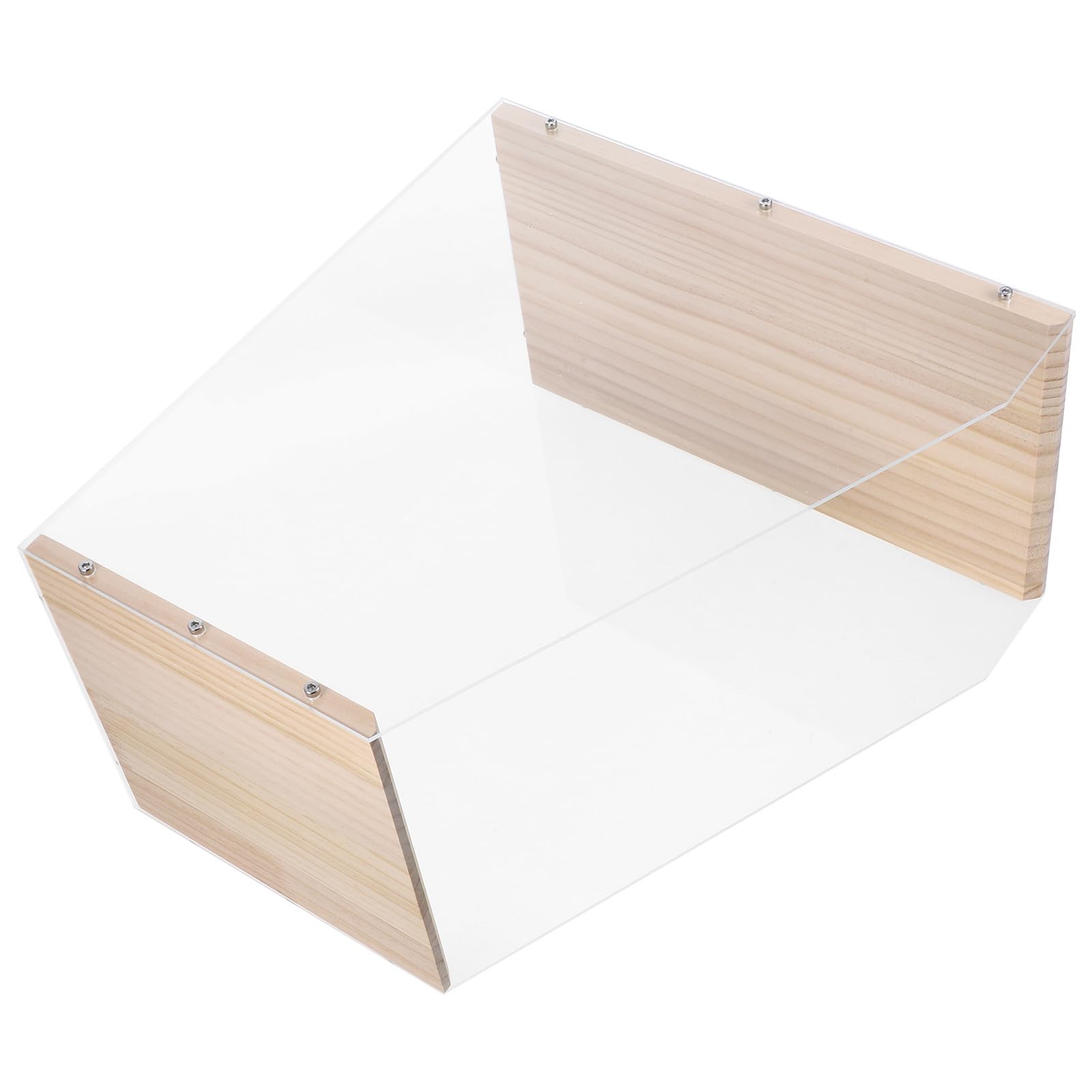Supporto in Legno per Dischi in Vinile Trasparente con Porta CD e Scaffale per Libri Organizer Multifunzionale per Custodie CD Nastri e Libri Scatola Espositore da Scrivania