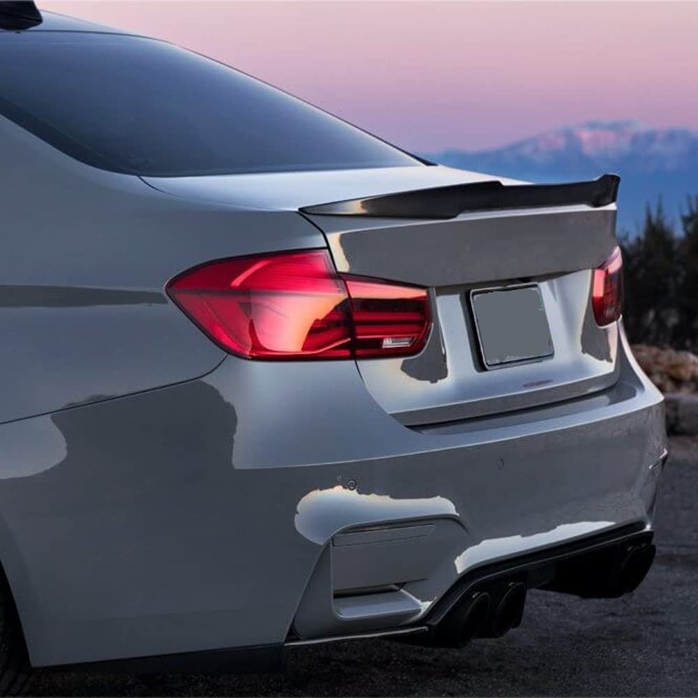 Samochód M4 Styl Tylny Spoiler Bagażnika Tylna Klapa Tylna Skrzydło Splitter Wargi Dla BMW F30 3 Series 4-drzwi Sedan 2012-2018 F80 M3 Sedan 2014-2019(Gloss Black)