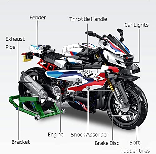 Toy Player Motorcycle Building Set, 1:5 Model Kit Motorcycle, Gift For Kid 6 7 8 9 Years, Adults And Motorcycle Fans #TOP3
