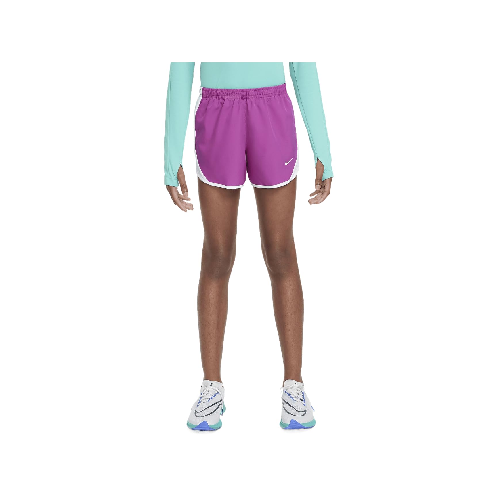 Nike Tempo Big Kids' (Girls') Dri-FIT Running Shorts (Hot Fuchsia/White/White/White, 848196-518) Size Large