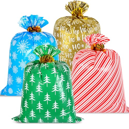 Sacs cadeaux de Noël 122 cm grand format emballage fête prénatale anniversaire mariage