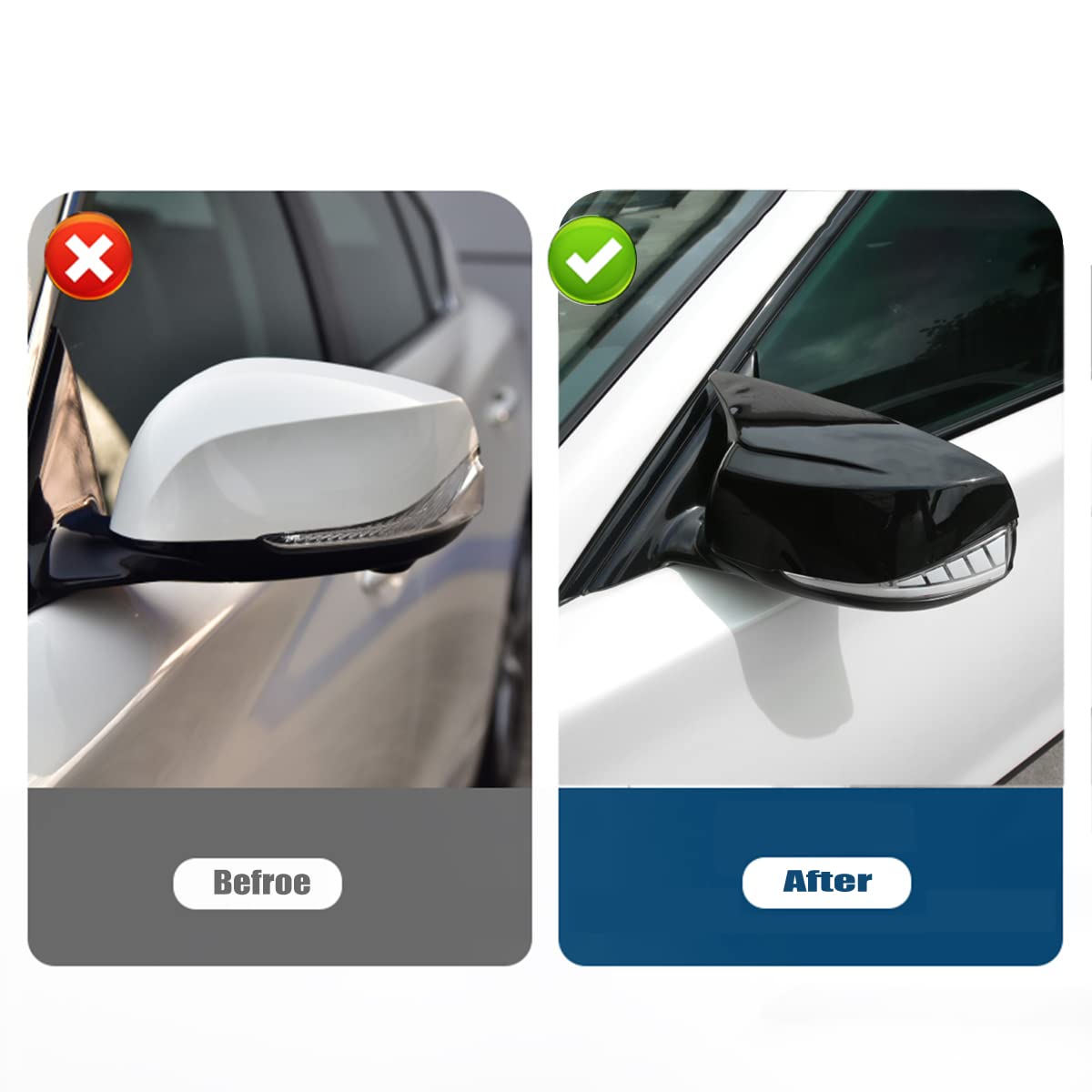 Door Mirror Cover Caps Compatible With Infiniti - Door Rearview Mirror Cap Covers