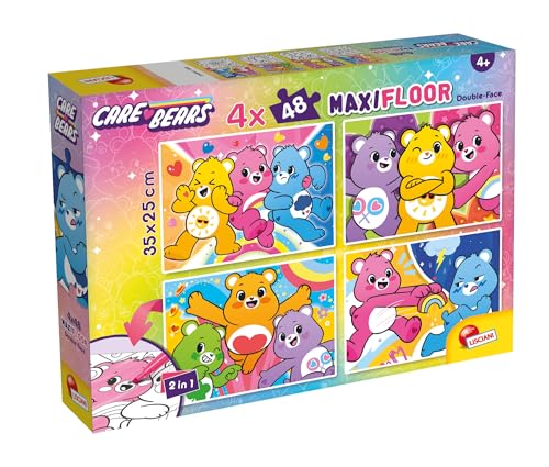Lisciani - Care Bears - Coffret de 4 Puzzles à Colorier - Dès 4 Ans