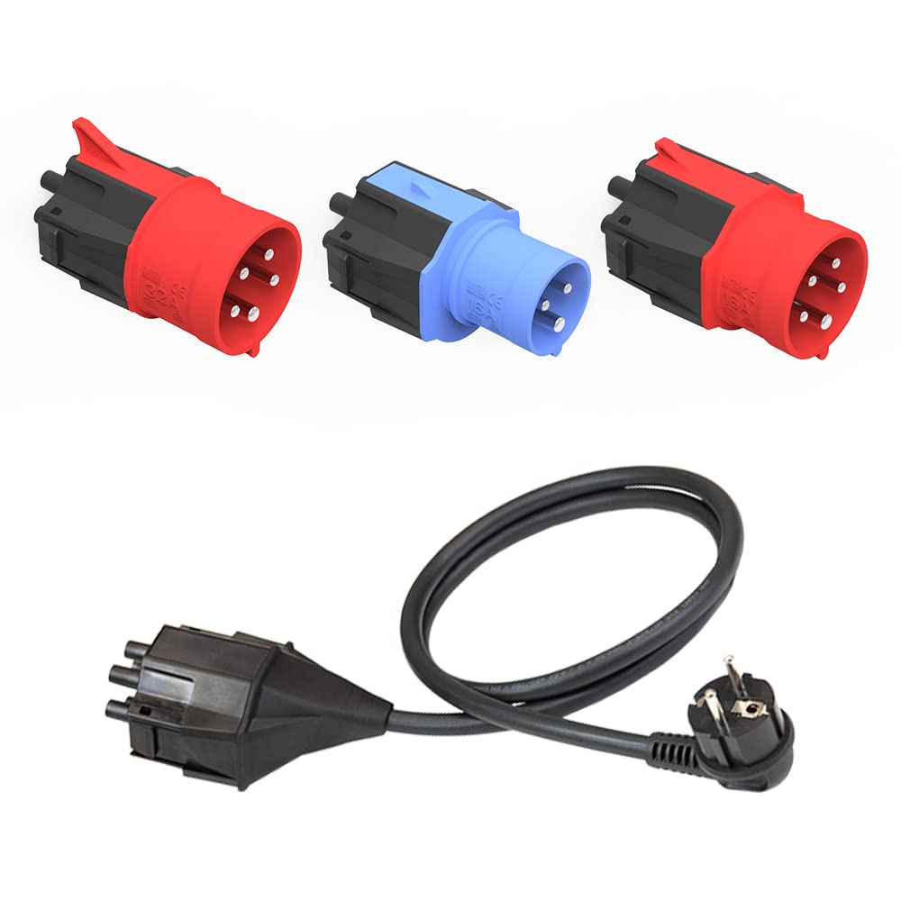 NRGkick 32A 7.5m Set Optimal, Estación de Carga móvil para Coches eléctricos, Cargador sin instalación, Incl. Adaptadores 32A & 16A + Enchufe Schuko, Cable de Carga EV con Bolsa de Transporte