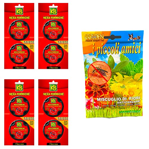 ITAL-AGRO NEXA FORMICHE INSETTICIDA Pronto all'Uso in Box-Esca (Confezione da 2 Box-Esca) Offerta per 4 Confezioni - in Omaggio Una bustina di Miscugl