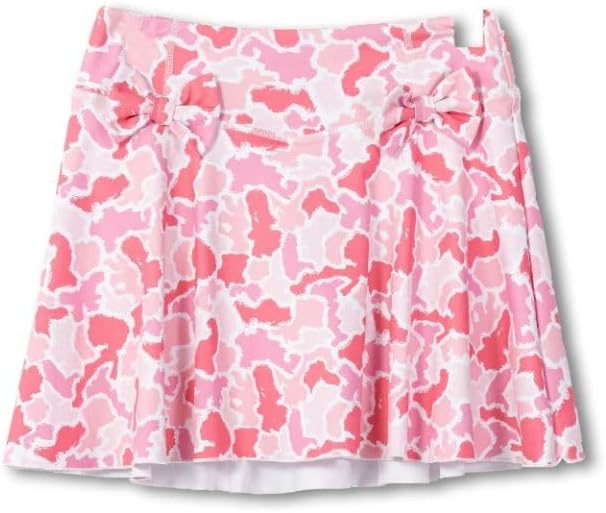 Simply Southern Women's Bow Skort with Interior Short, UPF 50 and Decorative Bow Embellishments