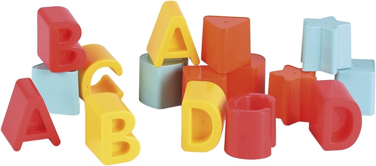 Tachan - Snap Letters, Colors & Shapes - Stacking & Snap Kids Blocks - Baby Toy (CPA Toy Group 782T00833)