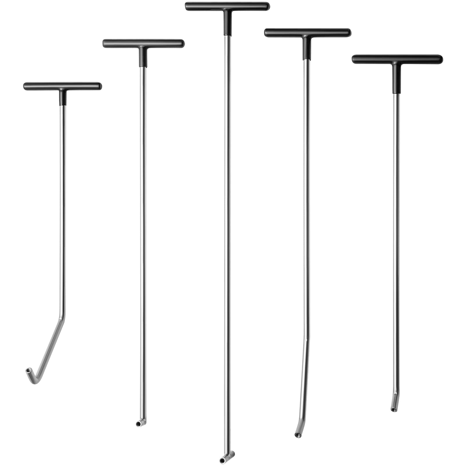 VEVOR Kit de débosselage de tiges - 13 Outils de réparation sans Peinture - 5 tiges de Bosses en Acier Inoxydable - 8 têtes de taraudage - Outil Professionnel de débosselage pour Bosses mineures,