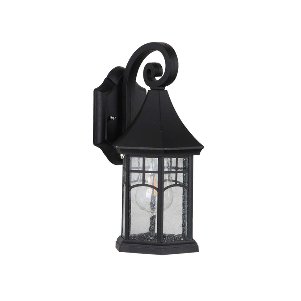 Lampe murale extérieure rétro industrielle noire étanche balcon - 8
