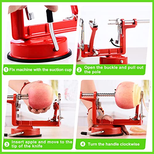 Tigwin TAP-YC-RD-01 Apple Peeler Corer, Long Lasting Chrome Cast Magnesium Alloy Apple Peeler Slicer Corer thumb #4