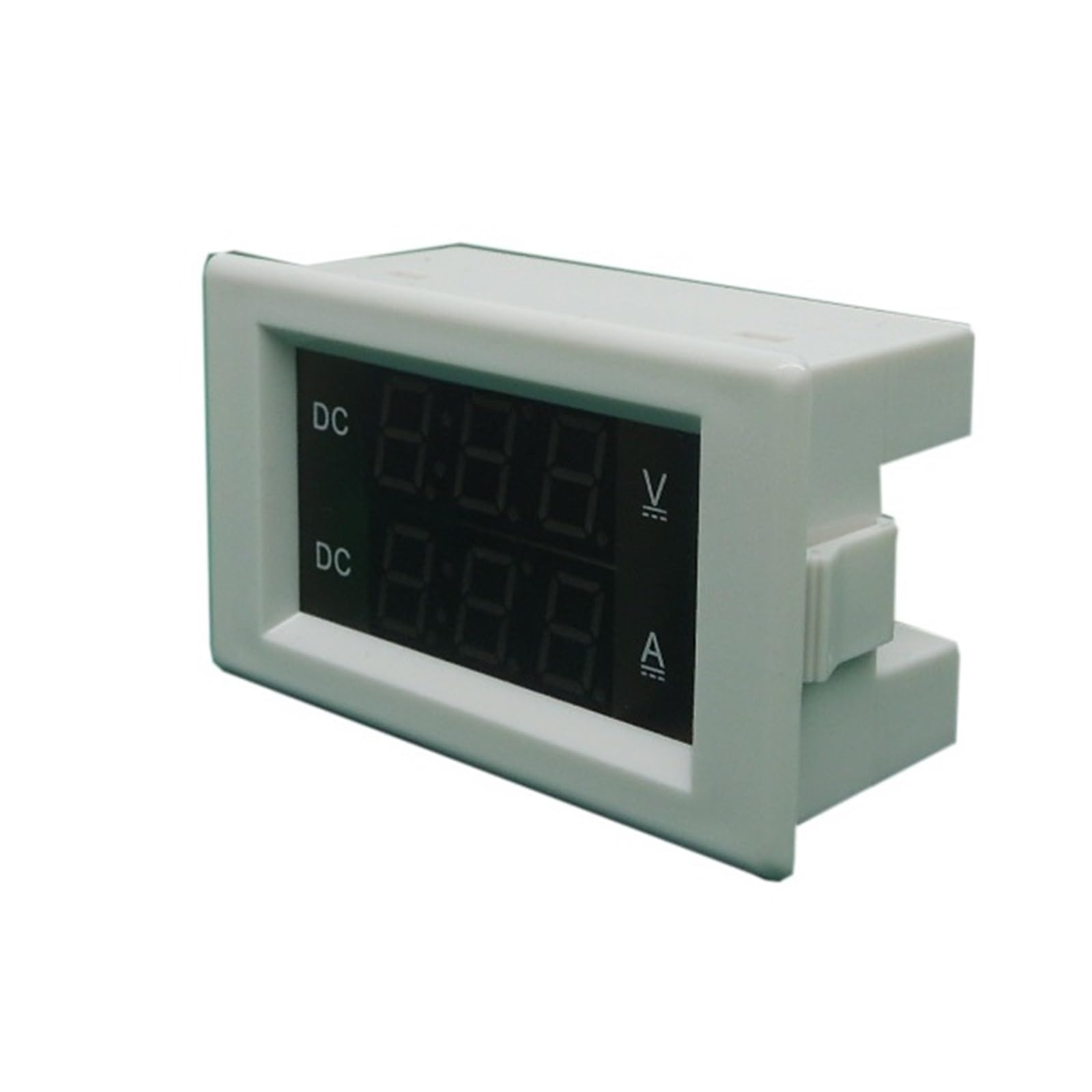 1 x trójprzewodowy cyfrowy miernik napięcia i prądu LED, DC3,5-30 V 4,5-100 V (biała osłona, DC 3,5-30 V)