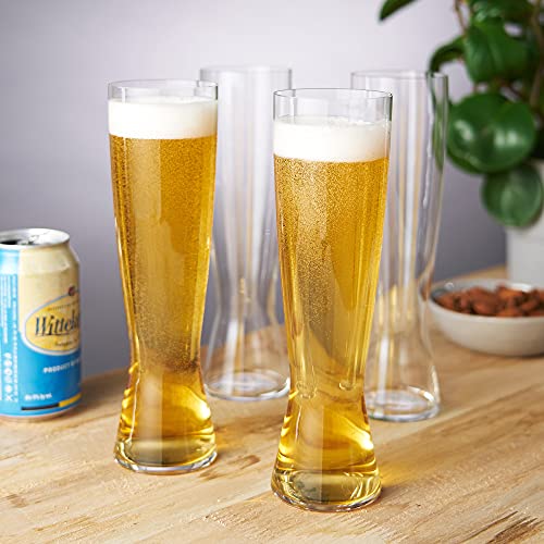 Spiegelau Beer Classics Tall Pilsner Glasses, Set of 4, European-Made Lead-Free Crystal, Modern Beer Glasses, Dishwasher Safe, Professional Quality Pilsner Glass Gift Set, 15 oz - Thumbnail 6