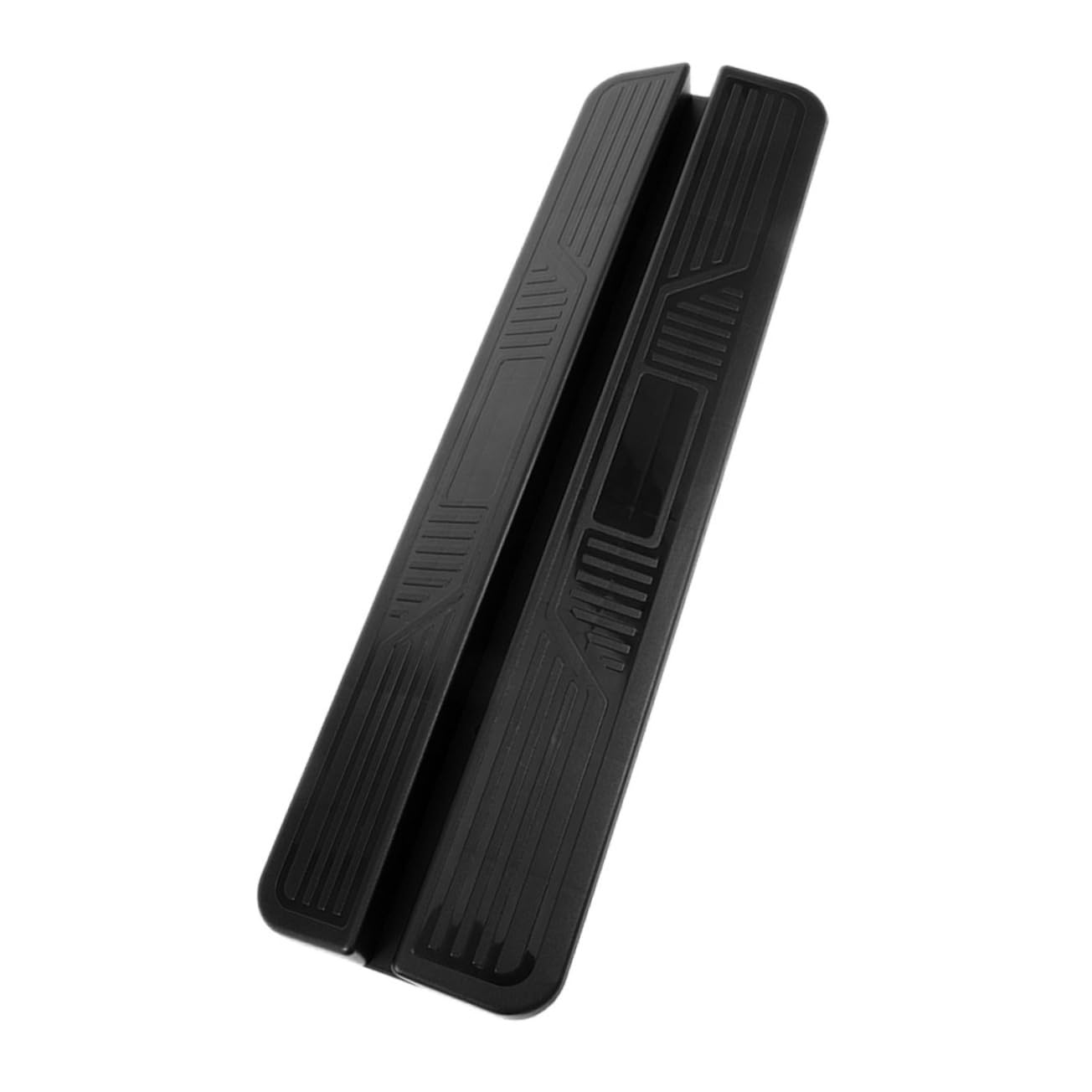 Unomor Fence Anti-skirting Board Plastic Wheelchair Threshold Ramp Doorway Mobility Ramp Secure Handrail for Stairs Black