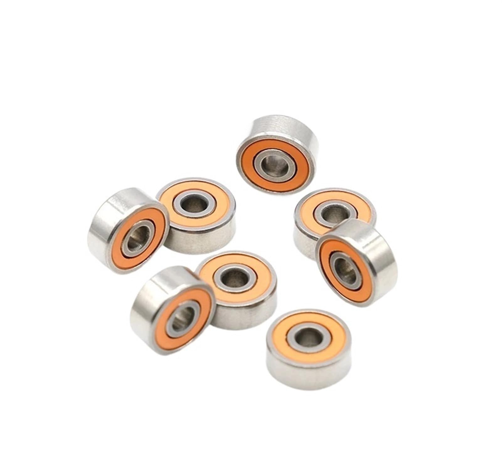HYUJNAFZR Bimetal Seal Shield Micro deep Groove Bearing 10pcs MR115RS 5x11x4mm ABEC-7 Double Ball Bearings Orange Sealed