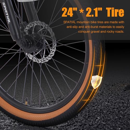 Miniatura 7 de Spatial Mtb Bicicleta De Montaña Para Adultos Y Jóvenes - 29 27,5 26 24 Pulgadas, 8 21 Velocidades, Frenos De Disco Mecánicos Dobles, Cuadro De Aluminio, Suspensión Delantera, Asiento Ajustable