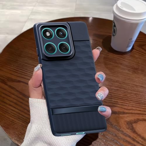 Image of Pikkme Back Cover for Motorola Moto Edge 60 5G / Motorola Moto Edge 60 Fusion 5G Soft Grip 3D Hexa Cube Texture Silicone Bumper Case (Blue)