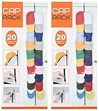 Perfect Curve Cap Rack 20 - Baseball Cap Over The Door Holder (Black) - 2 Pack