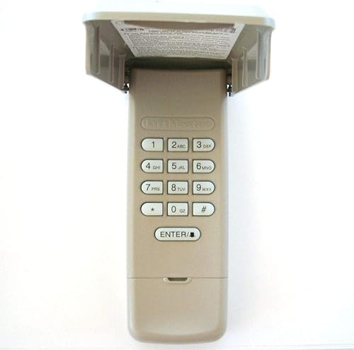 LiftMaster 877MAX - Teclado inalámbrico para puerta de garaje sin llave, 377 lm, 977 lm