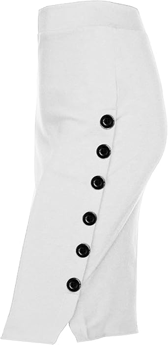 TONCHENGSD Womens High Waist Stretch Bodycon Side Split Midi Pencil Skirt