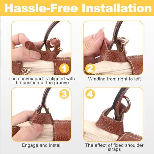 Schultergurt für Longchamp Tasche Damen, Verstellbarer Schulterriemen für Taschen, Leder Riemen Tragegurte für Longchamp Mini Bag Straps,Taschengurt Gurt Verlängerung (Breite des Schultergurtes 0,9cm)
