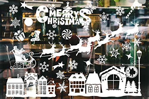 Decorazioni natalizie bianche, per finestre di