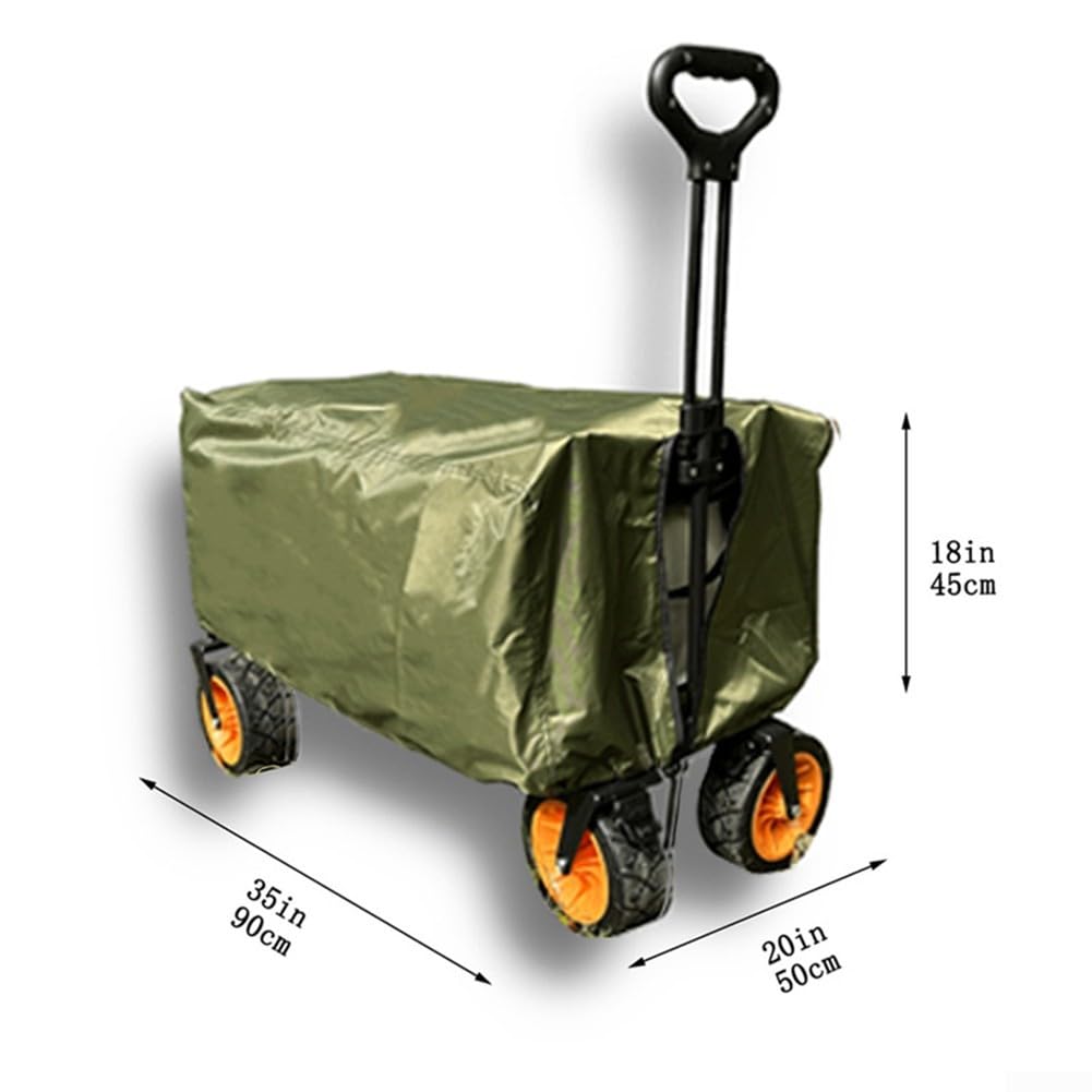 Housse Chariot De Jardin Imperméable – Tissu Oxford 210D – Protection Anti-UV, Poussière – Taille 97x56x51 Cm