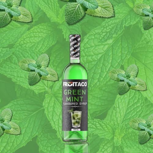 Image of Fruitaco Green Mint Syrup 750ML | Mixer for Mocktails, Cocktails, Drinks, Juices, Beverages | Non Alcoholic Mix (Pack of 1)