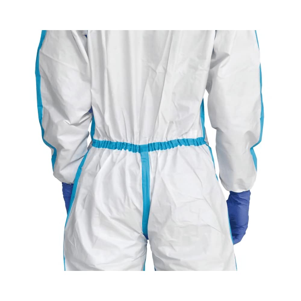 Tuta di Protezione Cat. III Livello 2 Tipo 3,4,5,6 Non Sterile, Monouso, Zip, Cappuccio (170)