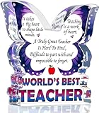 Teacher Gifts for Women, Teacher Appreciation Gifts Cool Gifts for Teacher, End of Year Teacher Gifts for Her, Thank You Teacher Gifts from Student, Best Teacher Ever Gifts Decorative Signs Plaque