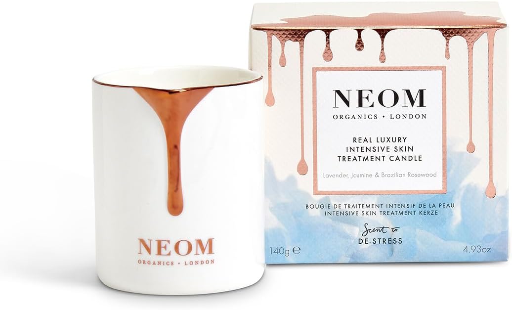 NEOM Happiness Scented Candle, 3 Wick Essential Oil