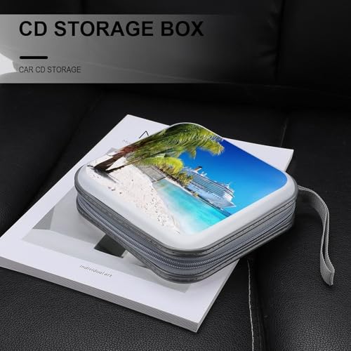 Funda para CD de 40 DVD Seaside Cruise Ship en plástico duro 6