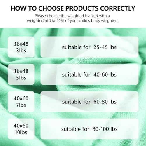 L'AGRATY Weighted Blanket - 36"x48" 3lbs Microfiber Material with Glass Beads Small Blanket for All-Season Summer Fall Winter Soft Thick