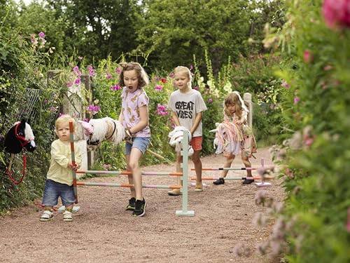 Panduro Hobby Horse | Einhorn Outfit Kit | Glitter Thema mit Einhorn Horn | Zubehör für Steckenpferde | Silber