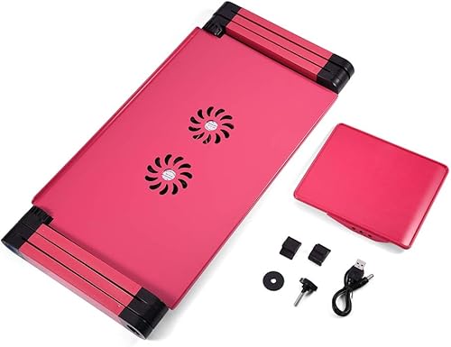 Miniatura 6 de Soporte plegable para laptop, mesa de aluminio para cama y sofá, escritorio de regazo ajustable, soporte portátil para cuaderno, bandeja de
