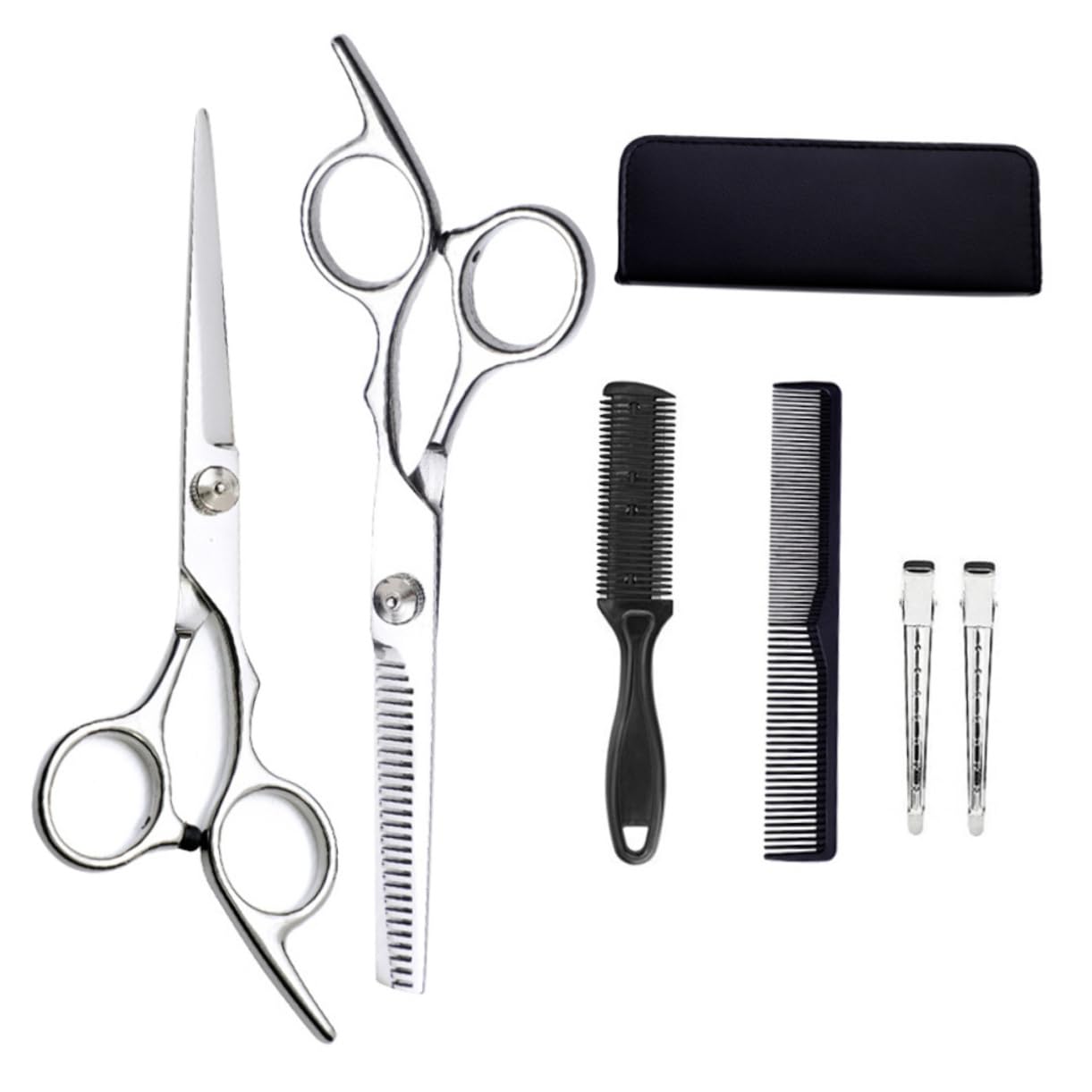 DOITOOL Tijeras Peluquería Tijeras De Dientes De Barbero Herramientas De Pelo Acero Inoxidable Resistente Duradero Profesional