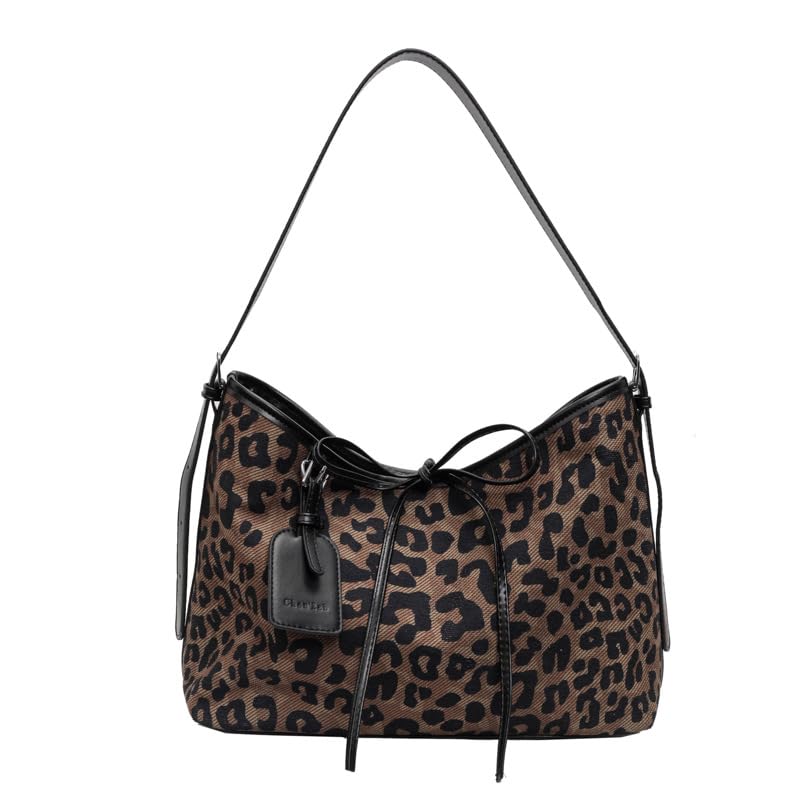 Image of y2k Cheetah Handbags for Women, Hobo Bag Cheetah Print Ladies Chic Shoulder Bags Tote Bag Leopard Print Large Crossbody