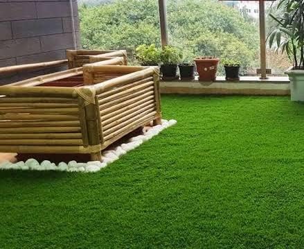 Image of 35MM High Density Soft Artifical Grass Grass Mat 2X 8 feet for Door Entrance Balcony and Bedroom Carpet