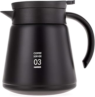 Hario V60 Insulated Metal Server, 800ml, Black