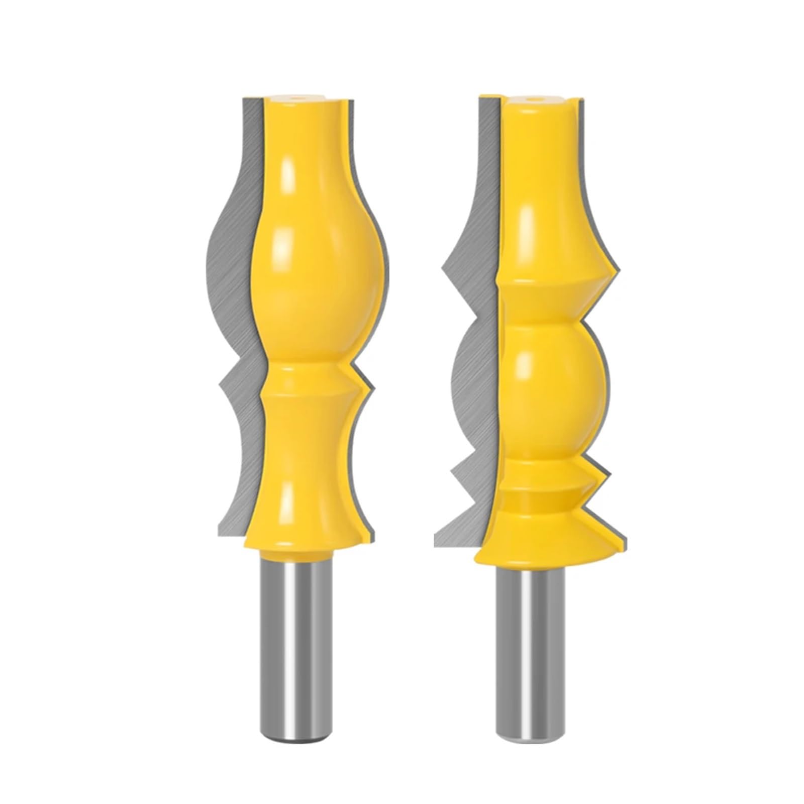 Zestaw 1/2 szt. 1/2" trzpienia 12 mm, duży, odwracalny zestaw koronowy, 2 bity do frezów, nóż liniowy, frez do czopów, narzędzia do obróbki drewna(2pcs-12mm shank)