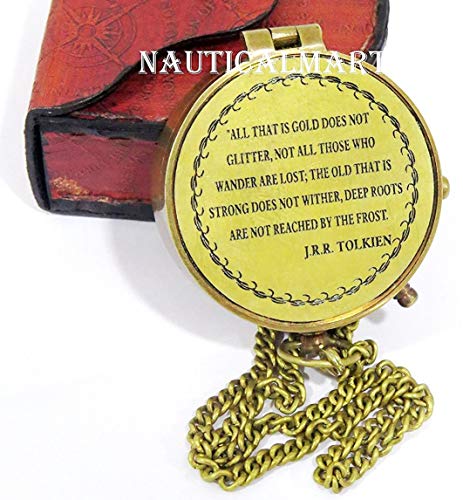 NauticalMart Brújula de Latón (Inspiracional, Brújula Magnética para Navegación, Camping, Senderismo, Touring) miniatura 1
