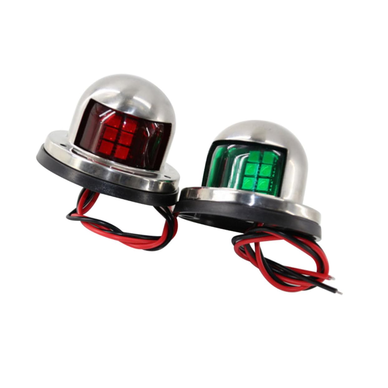 SOESFOUFU 1Pair LED Navigation Signal Lights for Dinghy Fishing and Sightseeing Boats Durable Side Lights with Low Power Consumption Rated for Use