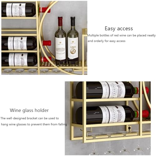 Soporte de Vino de Pared de Hierro 39.4x4.3x20.5 in miniatura 4