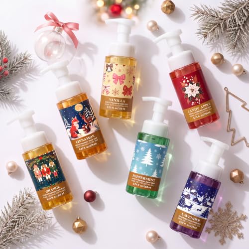 Image of 6 Pack Christmas Foaming Hand Soap, Holiday Scents 8.75 Fl oz