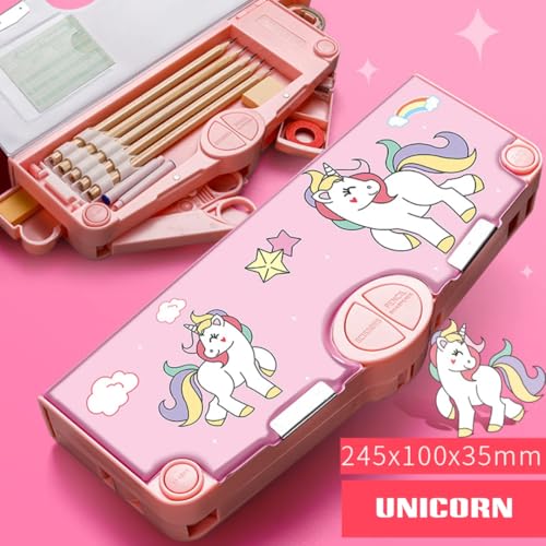 Image of Storio Unicorn Theme Pencil Box for Kids, Unicorn Pencil Box for Boys, Kids Pencil Box for Boys & Girls, Pencil Box for Boys, UnicornTheme Return Gifts for Kids