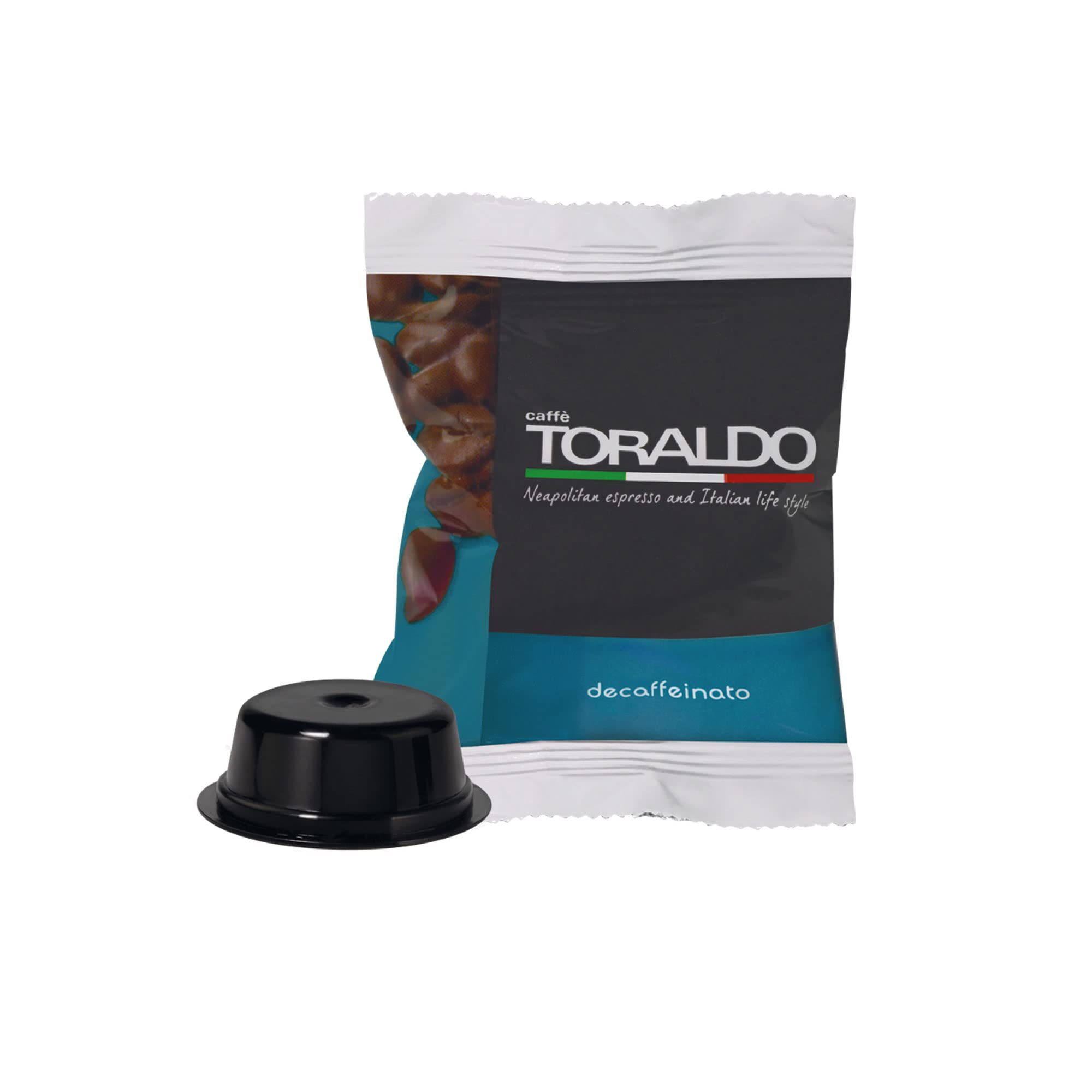 CAFFÈ TORALDO | Compatibile A Modo Mio* | Caffè Selezionato, Tostato e Torrefatto in Italia | Eccellenza del Caffè Napoletano (200 Capsule, Miscela Dek)