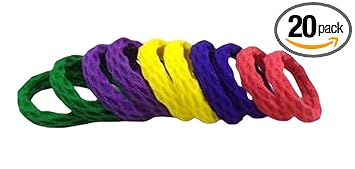 On Blow Hair Rubber Bands / Ponytail Holders for Girls Women and Kids Multi Color (Pack of 20) (4.5 Cm*4.5 Cm) | Hair Clip and Tie Accessories for Ladies. Random Colors will be Shipped